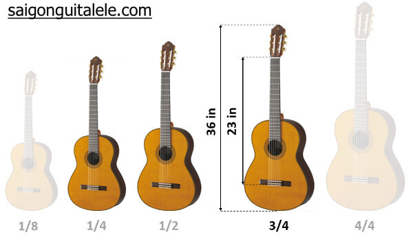 guitar size 3/4 36" inch