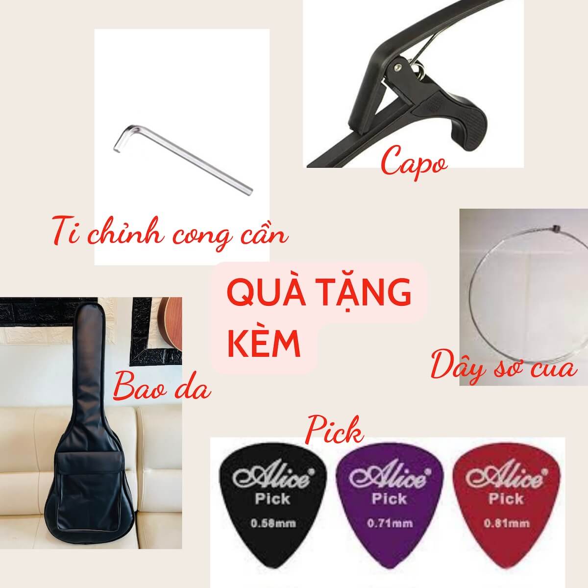 quà tặng khi mua đàn guitar
