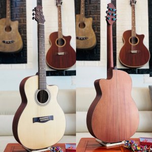 Guitar acoustic thùng mỏng gỗ Hồng Đào dáng khuyết