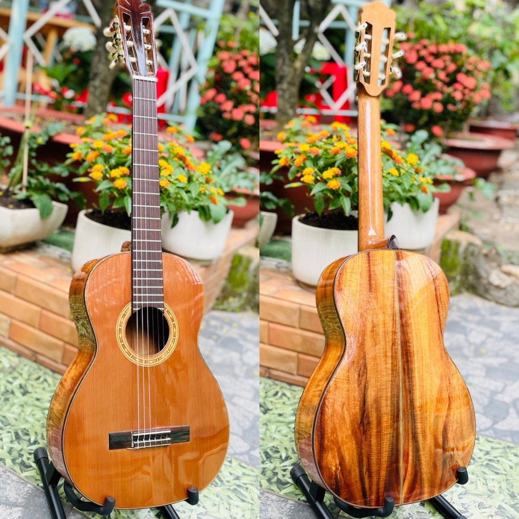 Đàn guitar mini classic super cao cấp gỗ Koa mặt thông solid KS-36