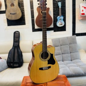 Guitar cũ mặt Thông lưng hông Hồng Đào sơn mờ