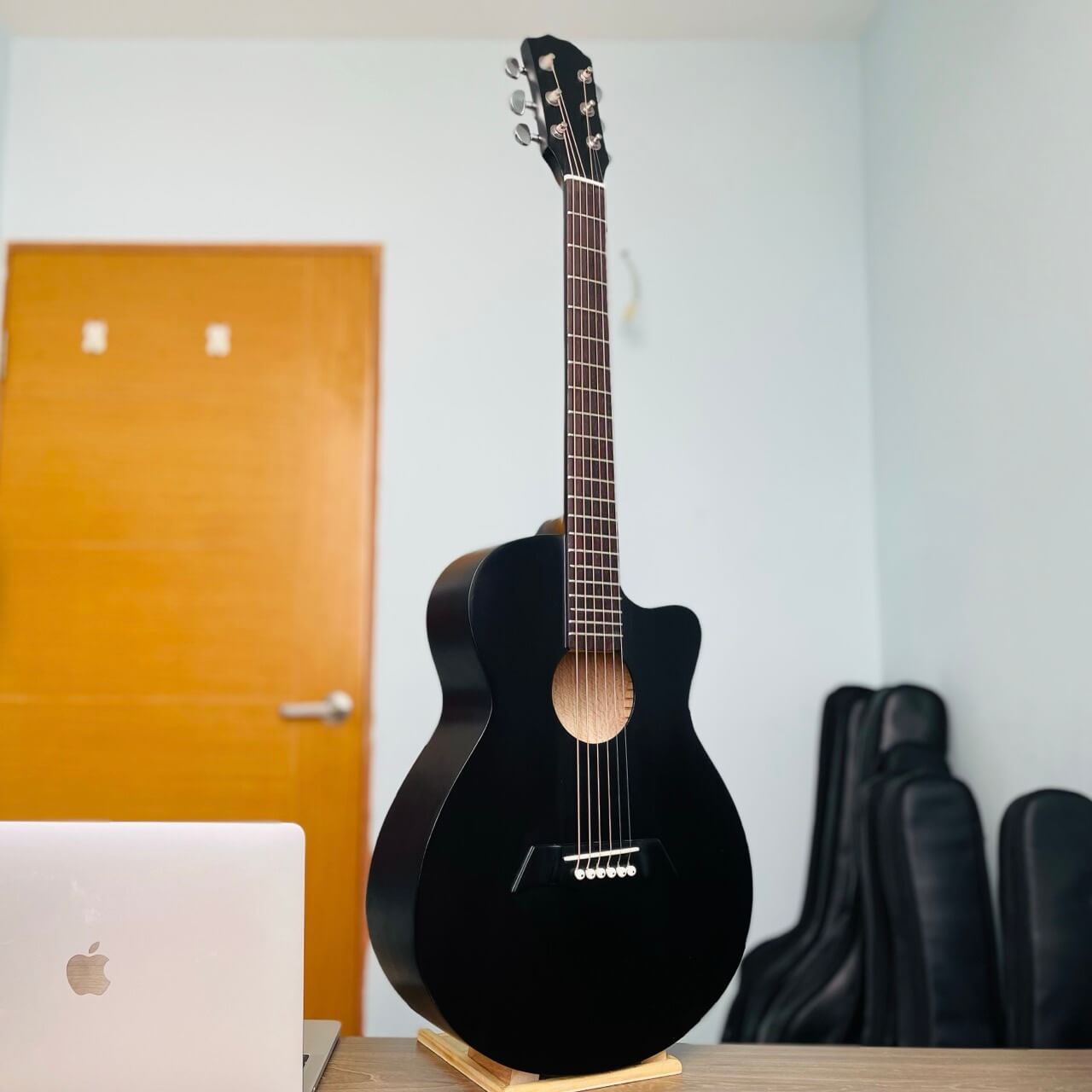 Guitar mini acoustic size 1/2 gỗ Sồi đen nhám SB-34C - Image 2