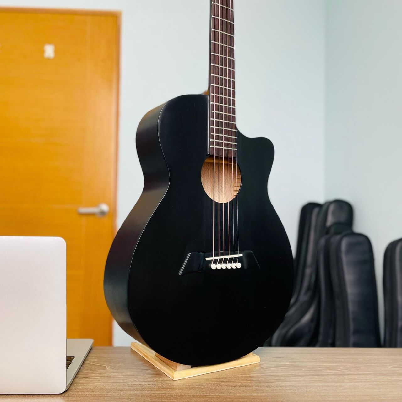 Guitar mini acoustic size 1/2 gỗ Sồi đen nhám SB-34C - Image 3